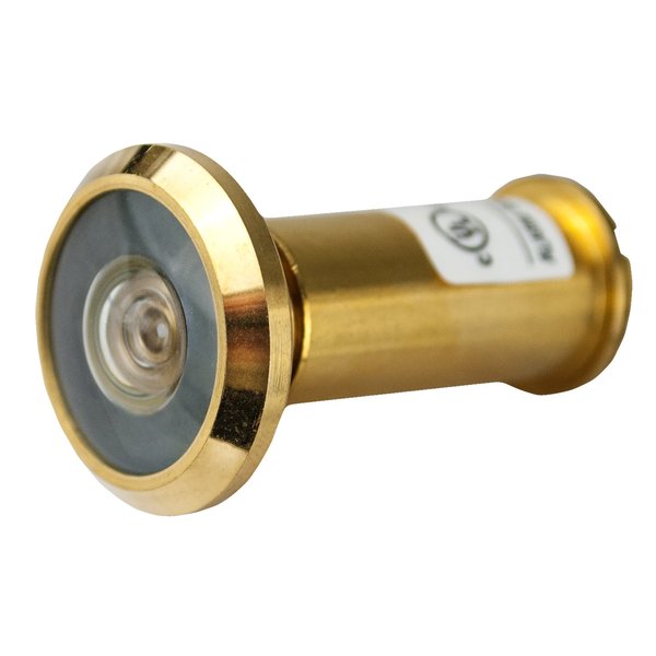 Global Door Controls Solid Brass Door Viewer 200° - Polished Brass Finish GH-UL3315-US3